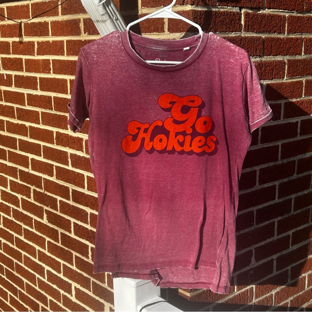 Pressbox women’s Go Hokies T-Shirt - Purple and Orange